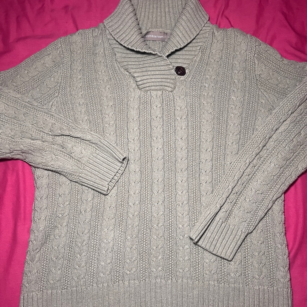 Women’s Green Croft & Barrow Knit Pullover Sweater Size XL Preowned